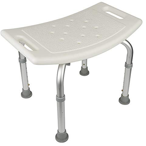 Tabouret de Douche Médical, Siège de Douche Adulte, Chaise de Douche pour Personnes Âgées, Siège pour Douche Senior, Tabouret Baignoire Antidérapant Rectangulaire, Assemblage sans Outil