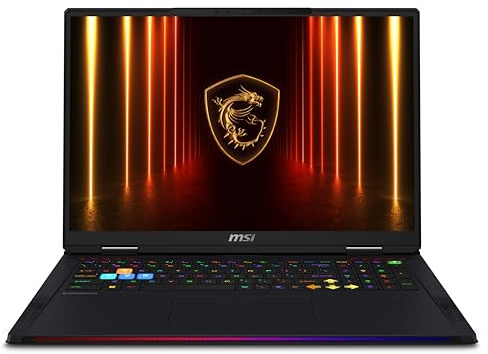 MSI Raider 18 HX AI Gaming laptop - (18' UHD+ MiniLED, 120Hz, Intel Core Ultra 9 285HX, NVIDIA GeForce RTX 5090 GDDR7 24GB,DDR5 6400MHz 64GB, 4TB SSD, Windows 11 Home Advanced) - Core Black