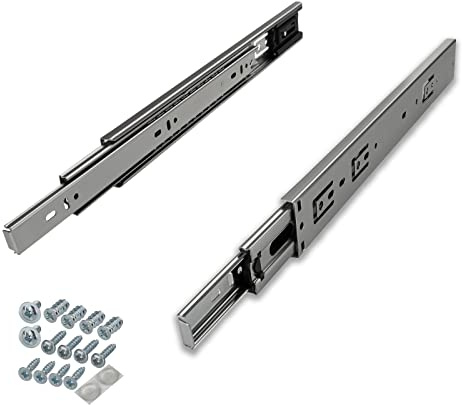 SOTECH 1 Paar Vollauszüge KV-35-H45-L250-SE-MS 250 mm Selbsteinzug, Traglast 35 kg, Teleskopschiene inkl. Schraubenset