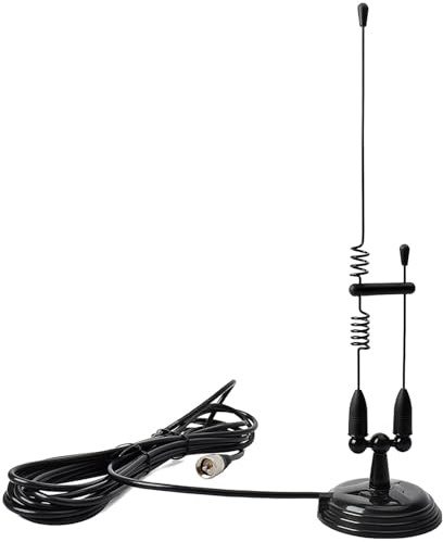HYS Amateur Radio Antenna 2 m / 70 cm VHF/UHF Strong Magnetic Base Antenna 4 m RG-58 Cable with PL259 Connector MS10