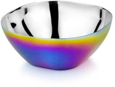 Ahimsa Stainless Steel Kids Bowl, Durable Pediatrician Designed Toddler Snack Bowls, 12oz, Premium Non Toxic Metal, Easy to Clean & Dishwasher Safe, Rainbow