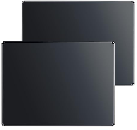 LANGBOHOS 2PS Tempered Glass Cutting Boards for Kitchen(12''*16''),Black Cutting Board for Countertop,Non-slip Chopping Board,Table protection, Heat Resistant, Shatter Resistant