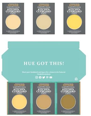 Rust-Oleum Kitchen Cupboard Paint in Satin Finish – Warming Yellows Tester Box