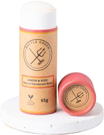 Natural Vegan Deodorant Balm 65g - Various Scents Available (Lemon & Rose)
