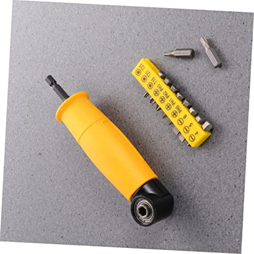 Uonlytech Adaptateur de Tournevis Coudé à 90 Degrés en Acier Vanadium et Plastique, Angle Réglable pour Perceuse Électrique et Clé à Douille, pour Espaces Restreints