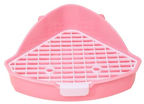 FJMQHU Litter Tray Corner Toilet Box with Hygienic Tray for Rodents And Small Animals Structure in, pink