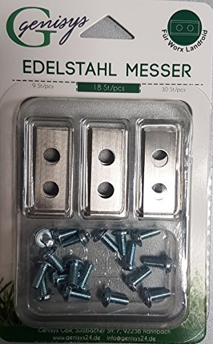 18 Ersatz-Messer -Klingen kompatibel für Landroid Mähroboter von Worx TOP Qualität