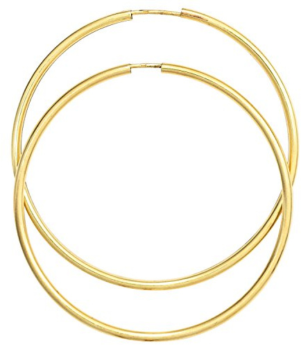 Jobo Damen-Creolen groß aus 8 Karat 333 Gold Durchmesser 50 mm