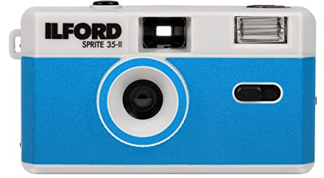 Ilford Sprite 35-II kamera, blå och silver