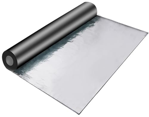 Cinta Bituminosa Autoadhesiva,Cinta Impermeable para Reparación de Techos,Cinta Selladora de Aluminio,Negro Rollo Adhesivo de Tela Asfáltica,para Fugas,Grieta,Ancho x Largo (0.3x4m)