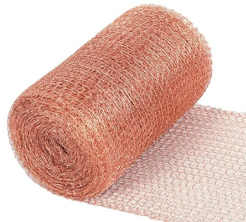 Copper Mesh | Cuttable Double-Layer Pure Copper Slug Barrier Roll - Filler Blocker, Anti Snail Fence, Wire Mesh for Mice Control