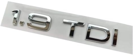 1 emblema cromado negro brillante ABS 1.9 TDI para la carrocería del coche, accesorios adhesivos (cromo)
