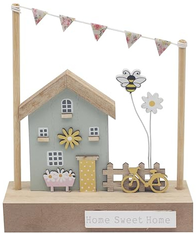 Lesser & Pavey Love & Affection Home Sweet Home Wooden House Ornaments For Home Decor | Friendship Gifts For Women & Men | House For Shelves & Living Room Accessories | Decorative Home Accessories