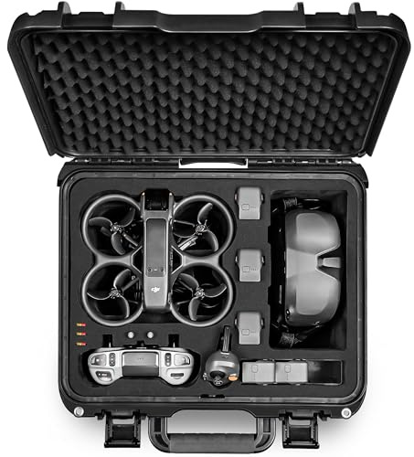 LEKUFEE wasserdichte Hartschalen-Tragetasche für DJI Avata 2 Drohne, Fly More Combo, DJI Goggles N3/3/Integra, RC Motion 3/2, FPV Remote Controller 3/2 und weiteres Zubehör (Nur Koffer)