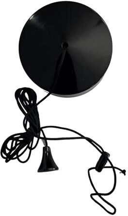 Evoges 6AX 2-Way Ceiling Pull Cord Switch | Raised Rounded Plastic | No Indicator | Screw Terminals | Bathroom Light, Utility Room, Wet Room, Bedrooms, Living Rooms (Black)