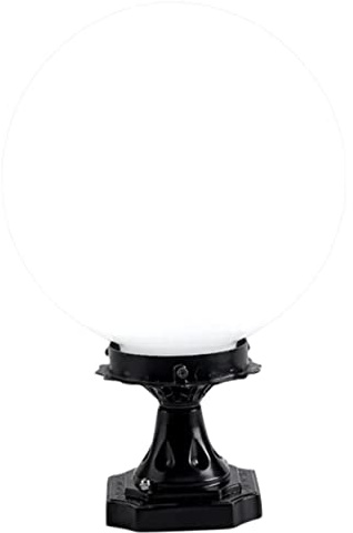 SHINEOFI Lámpara Color Blanco para Montaje en Poste Exterior de Globo
