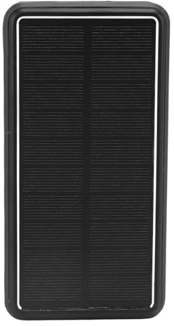 Fdit Solarladdare Power Bank, 50000mAh Fast Charging Externt Batteri Partabel Laddare med Aluminiumlegering Exteriör och LED -ljus för Utomhuscamping (Svart)