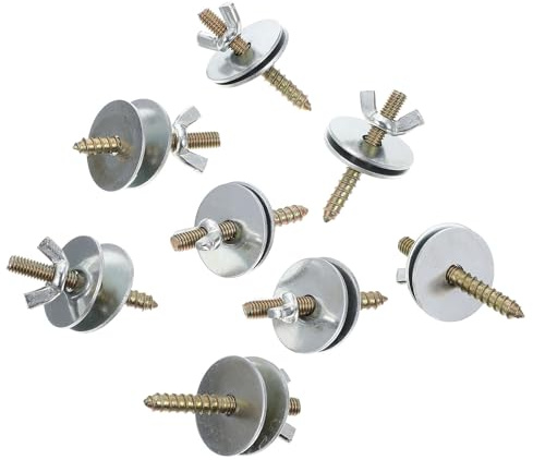 VICASKY 8pcs Bird Cage Screw Kit M6x50mm with Flat Gaskets Bird Perch and Hamster Springboard Fixing Screws for Pet Cage Breeding Box Accessories