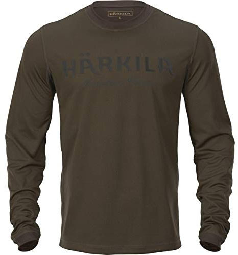 Härkila | Mountain Hunter L/S T-Shirt | Professionelle Jagd Kleidung & Jagd Zubehör für Herren & Damen | Skandinavische Qualität Made to Last | Hunting Green/Shadow Brown, XXL
