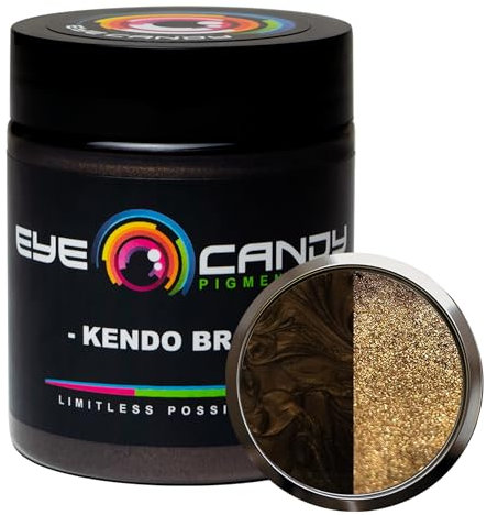 Eye Candy Glimmerpulver-Pigment Kendo Brown (25 g) Mehrzweck-Hilfsmittel für Bastelarbeiten,Holzbearbeitung, Epoxid, Harz, natürliche Badebomben, Farbe, Seife, Lippenbalsam (Kendo Brown, 25 g)