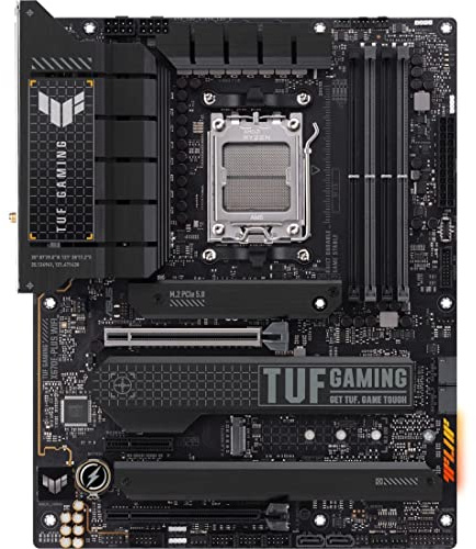 ASUS TUF Gaming X670E-PLUS WiFi 6E Sockel AM5 (LGA 1718) Ryzen 7000 ATX Gaming Motherboard (16 Leistungsstufen, PCIe® 5.0, DDR5 Speicher, Vier M.2 Steckplätze, 2,5 GB LAN, USB 4, Aura RGB Licht ing)