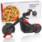 HexinYigjly Motorcycle Pizza Knife, Stainless Steel Pizza Knife Novelty Motorcycle Shape Pizza Wheel Cutting and Slicing Machine with Non-Stick Coating for Kitchen Gadget Accessories
