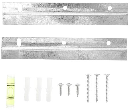 BESTonZON 1 Satz Wandbehang Fotorahmen-Verriegelungshalterung spiegel-Aufhängeset Kleiderbügel Staffelei French Cleat Bildaufhänger Ineinandergreifende Wandaufhänger für Fotorahmen Schiene