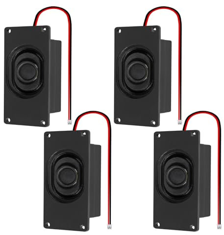 4Pcs Audio Speaker 3 Watt 8 Ohm Speaker 8ohm 3W Loundspeaker JST-PH2.0 Interface Speaker for Small Electronic Projects Advertising Machines LCD TV Monitors