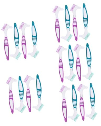 WRITWAA 5 Ensembles Brosse De Nettoyage Pour Prothèses Dentaires Brosse À Dents Dure Et Nettoyante Poils Fermes Pour Prothèses Dentaires Nettoyage Des Appareils De Retenue 4 pièces * 5