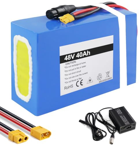 Batterie 48v 40Ah Lithium pour vélo électrique 250W 500W 750w 1000W 2000w