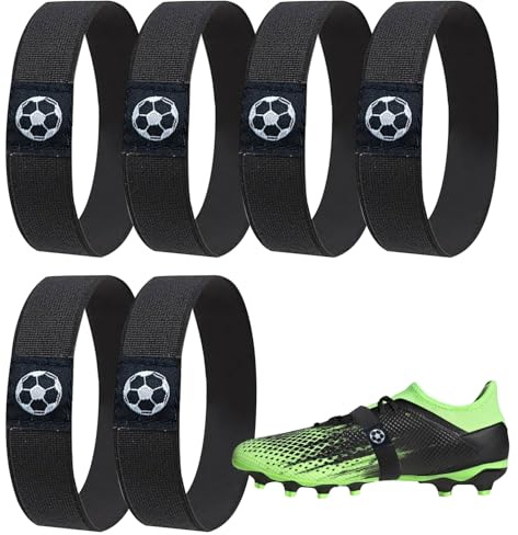 3 par elastiska snören 26 cm, fixeringsband för fotbollsskor för vuxna