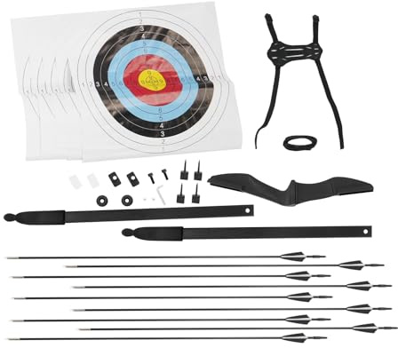 Arco ricurvo, 135 x 30 cm, set di frecce per adulti e principianti, 30LBS