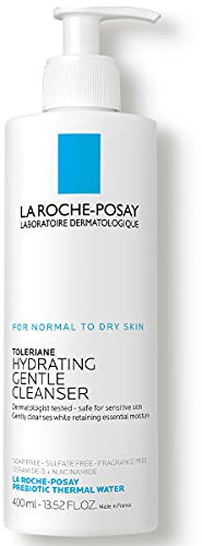 La Roche Posay, Toleriane Crema Limpiadora Facial, Limpieza Diaria Antisequedad, Elimina el Maquillaje Sin Irritación, Con Niacinamida y Agua Termal, Para Piel Muy Sensible y Seca, 400ml