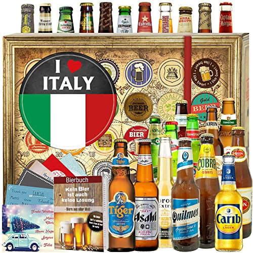 I love Italy/Geschenkidee Italien / 24 Biere aus der Welt - Biere der Welt Adventskalender 2024 2025