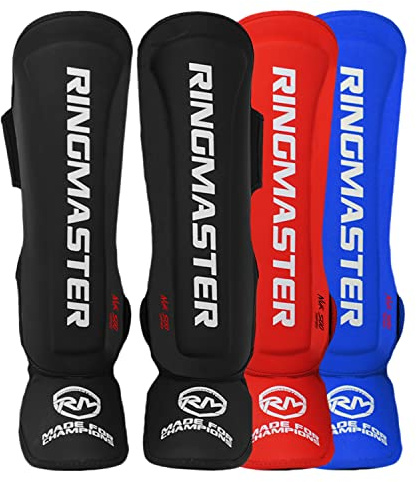 RingMaster Nuksoo Series Shin Pads Instep Guard Foot Protector Kickboxing Muay Thai Training Sparring