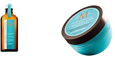 Moroccanoil Treatment Light Hair Oil, 100ml & Intense Hydrating Mask, 250ml