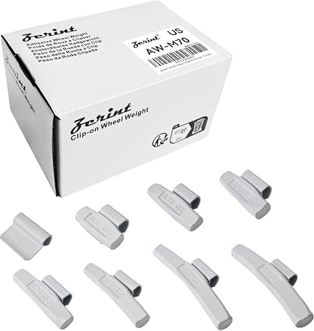 ZERINT AW-M70 Wheel Weight Kit AW Style Grey 70pcs/kit: 1/4oz 10pcs, 1/2oz 20pcs, 3/4oz 15pcs, 1oz 5pcs, 1 1/4oz 5pcs, 1 1/2oz 5pcs, 2oz 5pcs and 2 1/2oz 5pcs