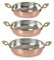 spar-home® 3er Set Pfannenset - Edelstahlpfanne Induktion Pfanne Edelstahl mit Kupfereffekt Induktionspfanne Pfanne Set Induktionsgeeignet Bratpfanne Servierpfanne (16 & 18 & 20 cm)