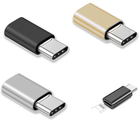 3 PCS Lighting to Usb C Adapter,Iphone to Usb C Adapter,Iphone Lightning to Type C Adapter,Support Charging & Data Transfer,Compatible with iPhone 15/16 Pro Max Plus, Samsung, iPad, Nintendo Switch