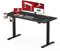 SANODESK Höhenverstellbarer Schreibtisch Elektrisch mit KOMPLETTER TISCHPLATTE, Ergonomischer Steh-Sitz-Tisch, 110 x 60 cm, schwarz – Für Homeoffice und Heimbüro