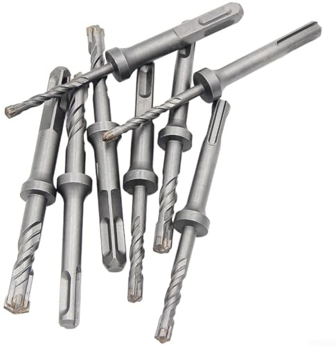 IMPACT-Broca de 6 x 140 mm, 8 x 140 mm, 10 x 140 mm, 12 x 140 mm, vástago redondo cuadrado, cabeza de carburo YG8 para instalación de anclaje de pared de cemento de ladrillo de hormigón(8)