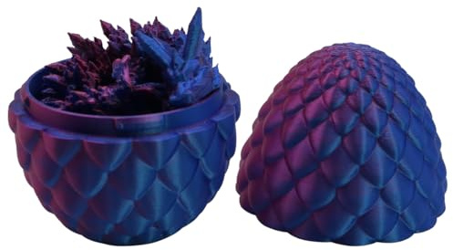 Voyoo 3D drake artikulerande ädelsten kristall figur drake ägg för jul påsk födelsedagar verkställande dekoration lila