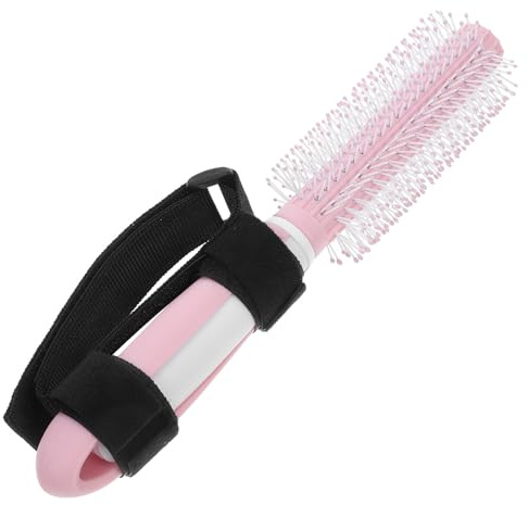 WEKADRIN Pettine per Anziani Manico Ergonomico, Dispositivo di Assistenza per Cura Chioma, Spazzola in Nylon Delicata per Cuoio Capelluto, Strumento di Styling Leggero e Facile da