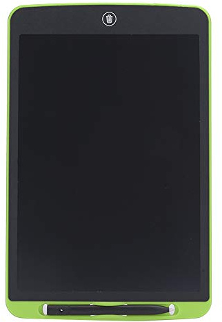 Plyisty Pizarra LCD de 12 Pulgadas, Tableta Electrónica de Escritura y Dibujo para Niños con Borrado con un Botón, sin Radiación y con Protección Ocular, para Escribir dibujar. (GREEN)