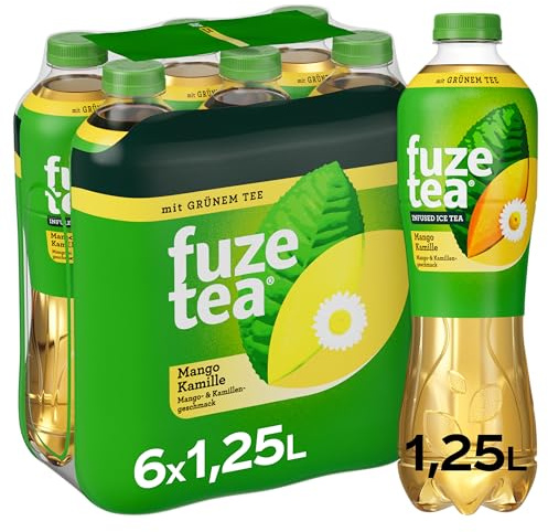 Fuze Tea Mango-Kamille aus grünem Tee 1,25 l pro PET-Flasche, 6 Flaschen