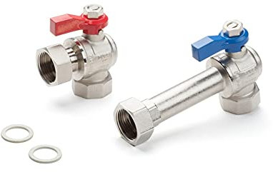 Rehau Eckkugelhahn-Set G1 für HKV-D/HLV Edelstahl