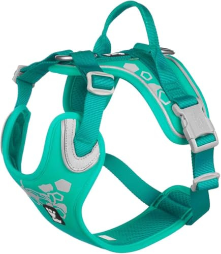 Hurtta Weekend Warrior Harnais pour Chien de Taille Moyenne, Paon Turquoise, 60-80 cm