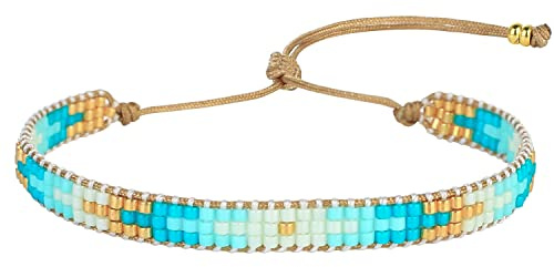 KELITCH Chic Perle Di Boemia Bracciali Gioielli Avvolgente In Colori Misti Bracciale Intrecciato A Mano Per Donna