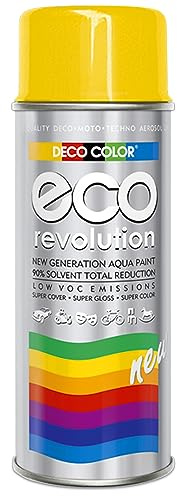 Fahrzeugteile Hoffmann Deco Color ECO Lackspray glänzend oder matt 400ml nach RAL freie Farbauswahl (1 Dose ECO RAL 1023 Gelb Glanz)