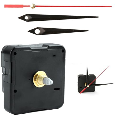 Uhrwerk für Wanduhr, Super Leises Quarz Uhrwerk für Wanduhren, 16mm Schaftlänge, Inklusive Zeigersatz, Uhrwerke Ideal für DIY Uhrenprojekte & Reparaturen, Präzise Zeitmessung & Einfache Installation